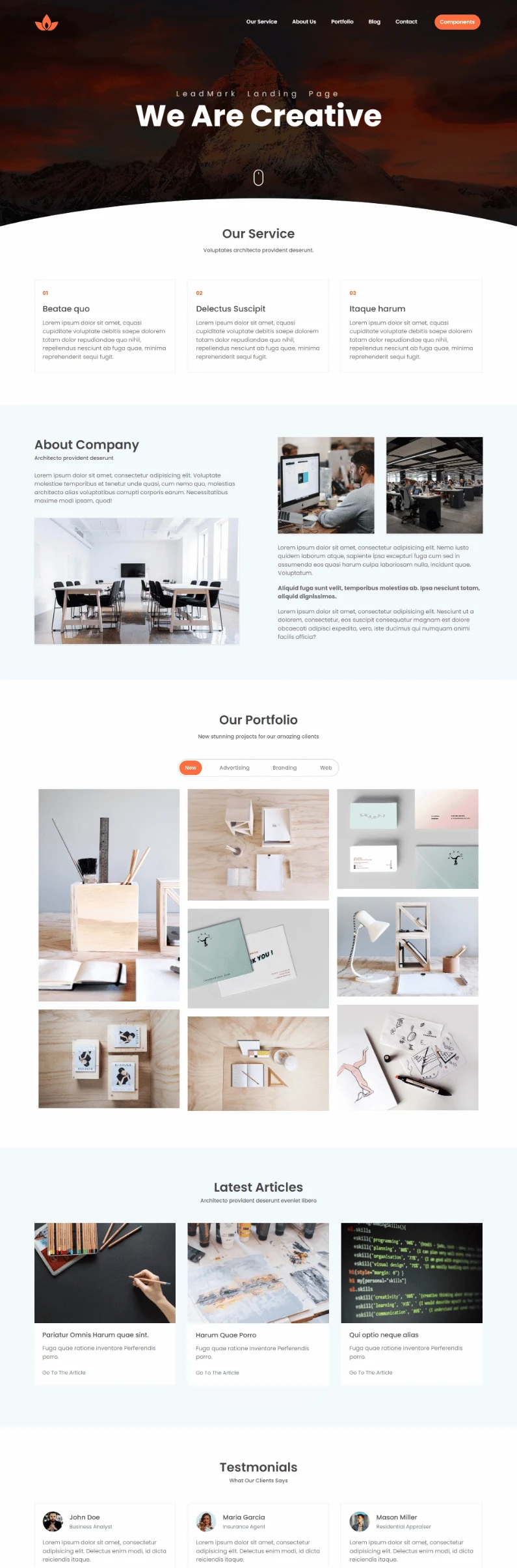 Landing Page